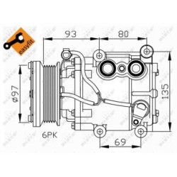AC Compressor NRF 32247 for FORD MONDEO, TRANSIT OE 1201738
