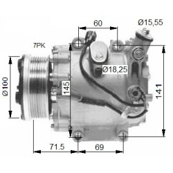 AC Compressor NRF 32491 for HONDA CIVIC OE 38800RSRAE020