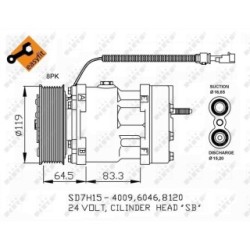 AC Compressor NRF 32750  OE 1402081