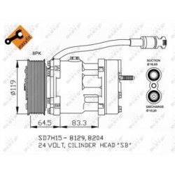 AC Compressor NRF 32751  OE 1387322