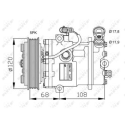 AC Compressor NRF 32775 for VAUXHALL OE 24461719
