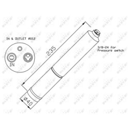 AC Dryer NRF 33224 for NISSAN OE 921311DA0A