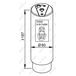 AC Dryer NRF 33327 for TOYOTA, MITSUBISHI, SUZUKI OE 80351SM4000