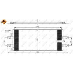 AC Condenser NRF 350043  OE 1854555