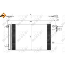 AC Condenser NRF 350064 for VW OE 7E0820411B