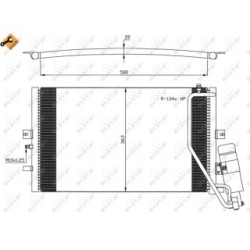 AC Condenser NRF 35558 for SAAB 9-5 OE 12773283