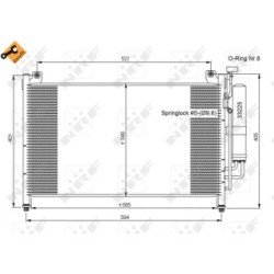 AC Condenser NRF 35870 for MAZDA 2 OE DF7161480A