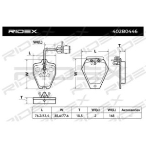 Brake Pad Set - RIDEX 402B0446