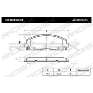 Brake Pad Set - RIDEX 402B0623