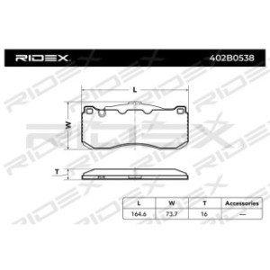 Brake Pad Set - RIDEX 402B0538