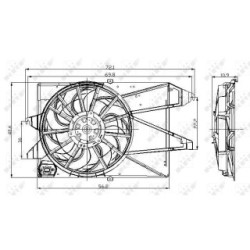 Engine Cooling Fan NRF 47005 for FORD MONDEO OE 1312596