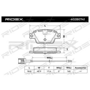 Brake Pad Set - RIDEX 402B0741
