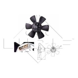 Engine Cooling Fan NRF 47391 for VW OE 165959455AA