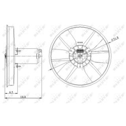 Engine Cooling Fan NRF 47401 for VW OE 191959455AF