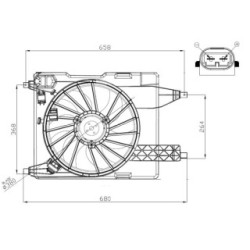 Engine Cooling Fan NRF 47966 for RENAULT OE 7701057254