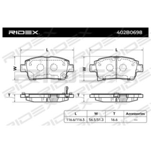 Brake Pad Set - RIDEX 402B0698