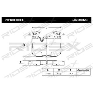 Brake Pad Set - RIDEX 402B0828