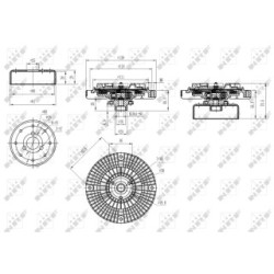 Radiator Fan Clutch NRF 49584 for VW PASSAT, AUDI A4, A6 OE 06B121347