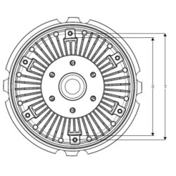 Radiator Fan Clutch NRF 49713 for FORD TRANSIT OE 6C118C617AA