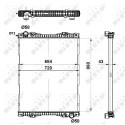 Engine Cooling Radiator NRF 509743  OE 1491710