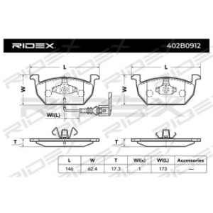Brake Pad Set - RIDEX 402B0912