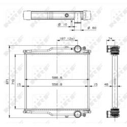 Engine Cooling Radiator NRF 509768  OE 20810091