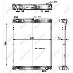 Engine Cooling Radiator NRF 509873  OE 81061016492