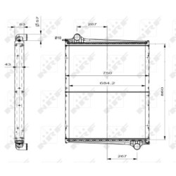 Engine Cooling Radiator NRF 519598  OE 1365371