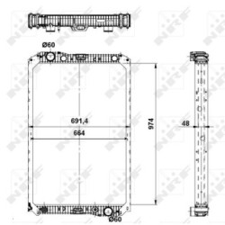 Engine Cooling Radiator NRF 519720  OE 9405000603