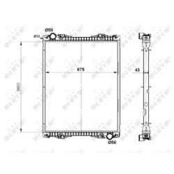 Engine Cooling Radiator NRF 519743  OE 1491710