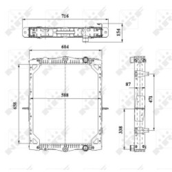Engine Cooling Radiator NRF 519744  OE 1405413