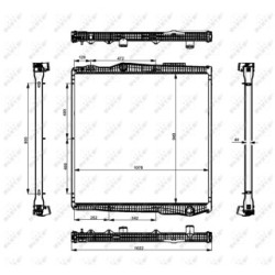 Engine Cooling Radiator NRF 519895  OE 1781365