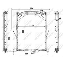 Engine Cooling Radiator NRF 529701  OE 20460178