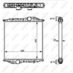 Engine Cooling Radiator NRF 529710  OE 0015018801