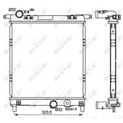 Engine Cooling Radiator NRF 53101 for VW UP!, LOAD, SEAT Mii