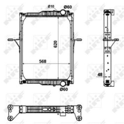 Engine Cooling Radiator NRF 53343  OE 5001873317