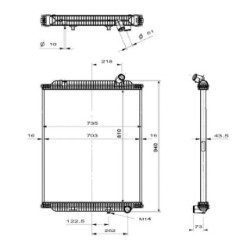 Engine Cooling Radiator NRF 539563  OE 5001868516