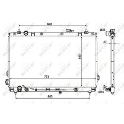 Engine Cooling Radiator NRF 56056  OE 253104D901