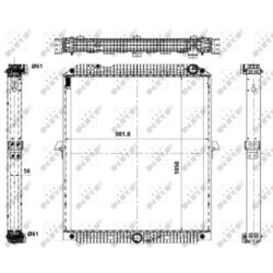 Engine Cooling Radiator NRF 56069  OE 9605000901