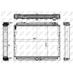 Engine Cooling Radiator NRF 56071  OE 9605002901
