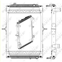 Engine Cooling Radiator NRF 58404  OE 5001867210