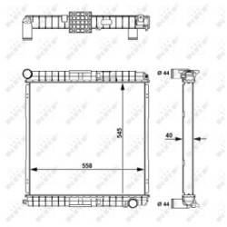 Engine Cooling Radiator NRF 58827  OE 98425619