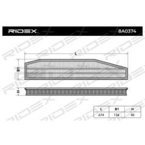 Air Filter - RIDEX 8A0374
