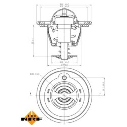 Coolant Thermostat NRF 725207 for AUDI A6, A4, Q7, A8 OE 059121111F