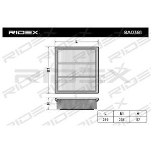 Air Filter - RIDEX 8A0381
