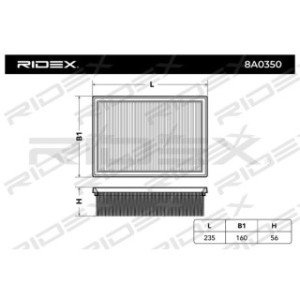 Air Filter - RIDEX 8A0350