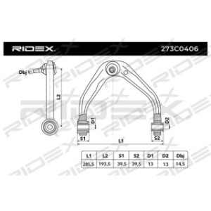 Control Trailing Arm - RIDEX 273C0406