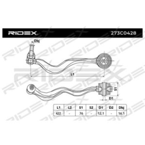 Control Trailing Arm - RIDEX 273C0428