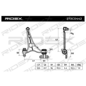 Control Trailing Arm - RIDEX 273C0442