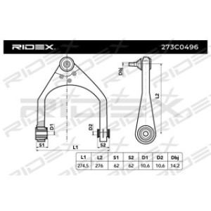 Control Trailing Arm - RIDEX 273C0496